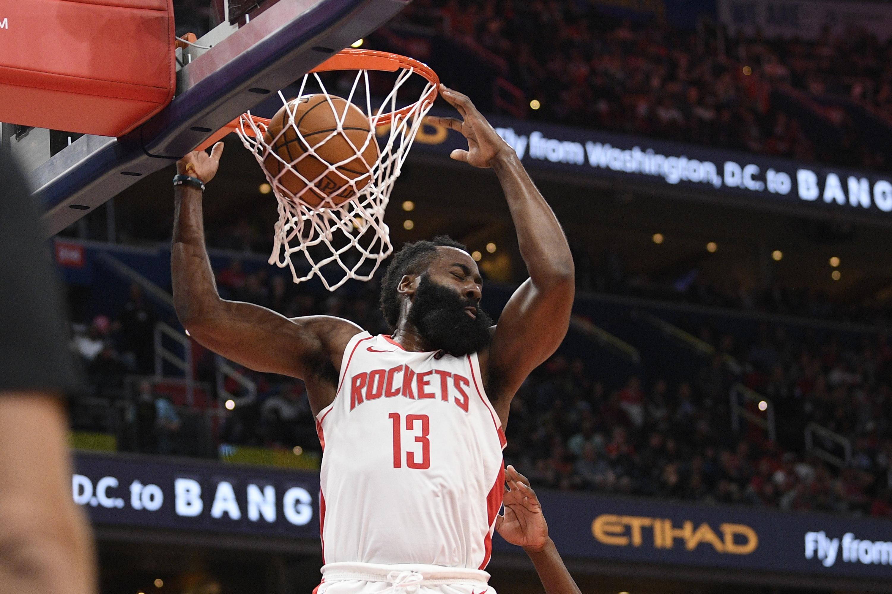 Harden 59 points Westbrook “triple double”, Washington’s magical Rockets